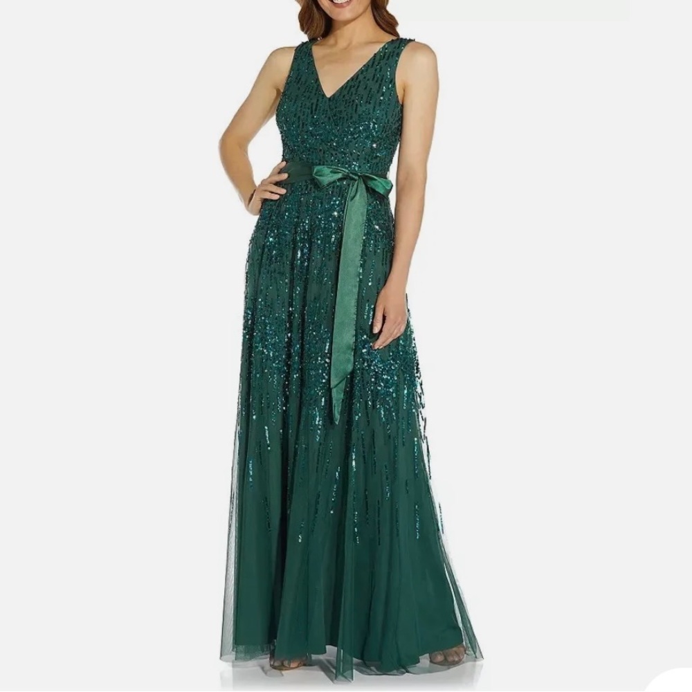 Adrianna Papell beaded gown